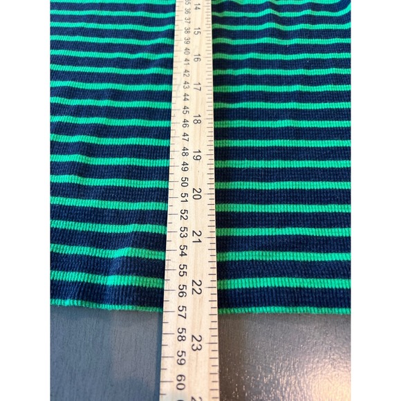 Gap The Octavia Waffle Cowl Neck Long Sleeve Top Women's Small Green Navy - Picture 5 of 5